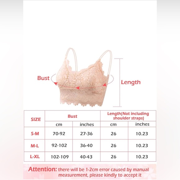 NWT LACE BRALETTE TAN NEW MIX L/XL - Picture 2 of 7